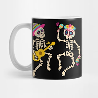 Dia De Los Muertos Skeleton Dancing Skull Day Of The Dead Mug